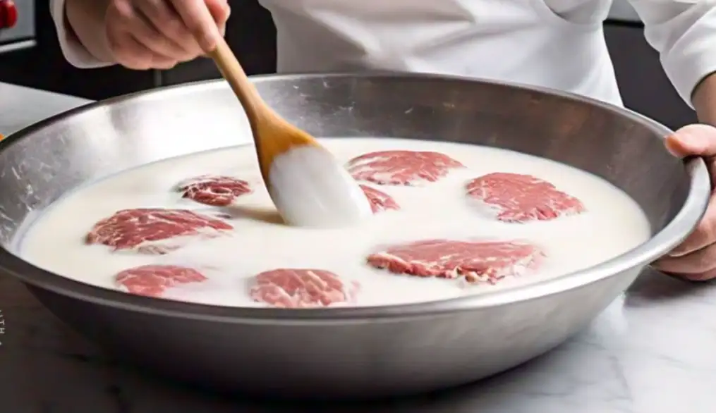 soak veal cutlets in milk