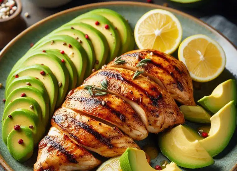 avacado and roast chicken