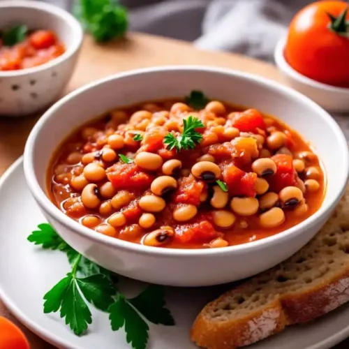 black eyed peas with stewed tomatoes