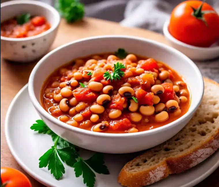 black eyed peas with stewed tomatoes