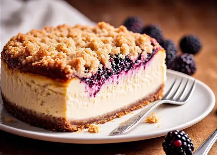 blackberry crumble cheesecake