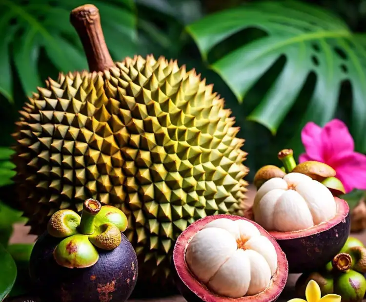 durian and mangosteen