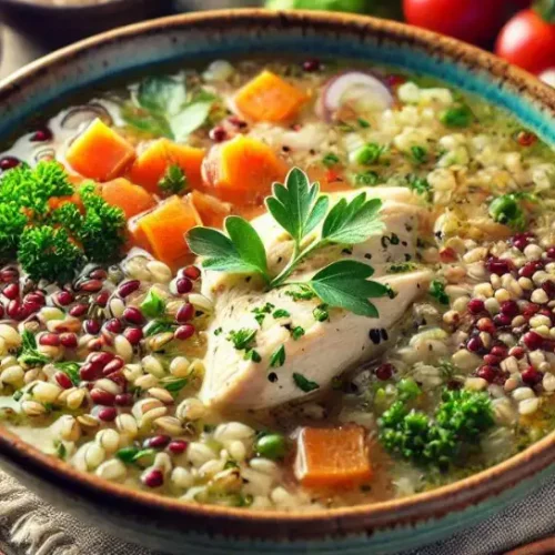 grains products in chicken soup recipe