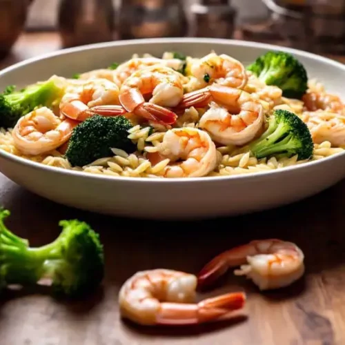 shrimp scampi with orzo