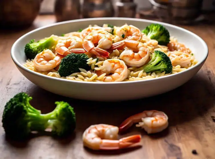 shrimp scampi with orzo